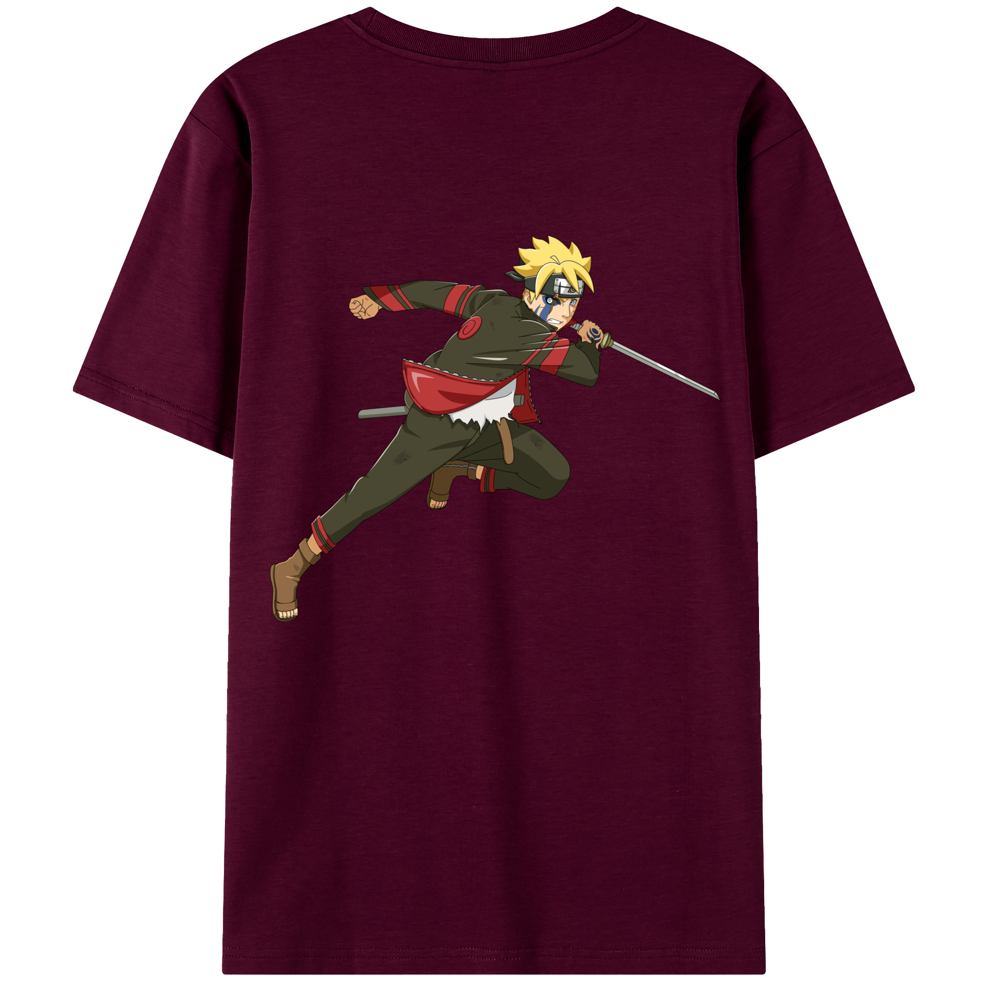（画像用） NARUTO -ナルト- うずまき ボルト Uzumaki Boruto レディース半袖Tシャツ(バックプリント)